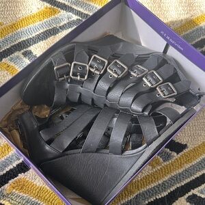 Madden Girl Buckle Wedge Sandals